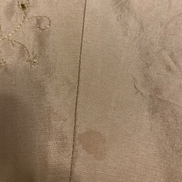 SilkLand Women's Button Up Long Sleeve 100% Silk Yellow Gold Beaded 6 - Picture 9 of 9